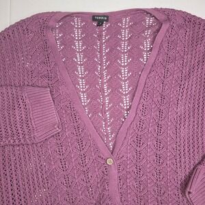TORRID Women's Size 4 4X Purple Cardigan Sweater Duster -2027